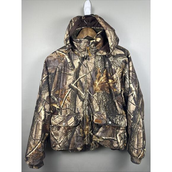 Vintage Woolrich Realtree Hardwoods Bomber Jacket Size L Camo